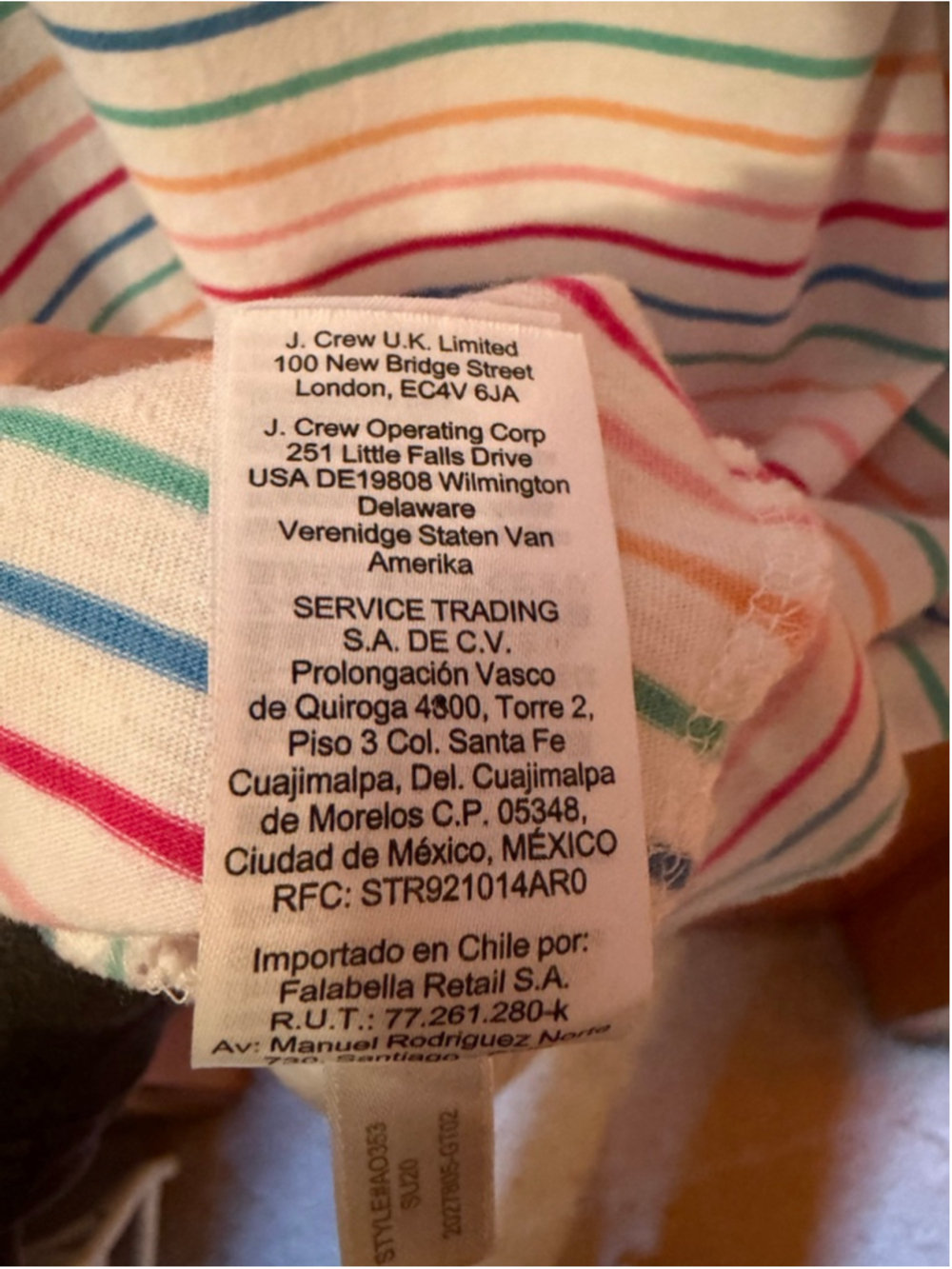 Women's J.CREW Striped Rainbow T-shirt Dress M - Picture 5 of 5